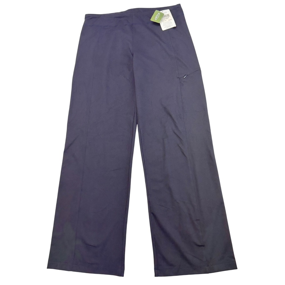 Orvis Stonewear Designs Rockin Pant Women L Petite Navy Blue Wide Leg Active